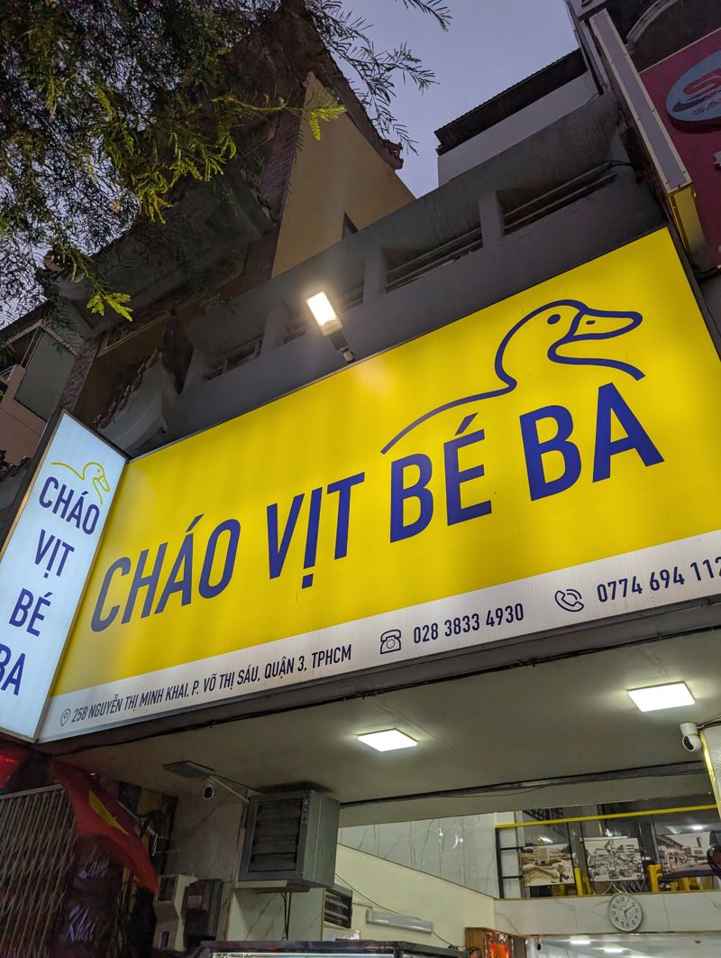 CHÁO VỊT BÉ BA